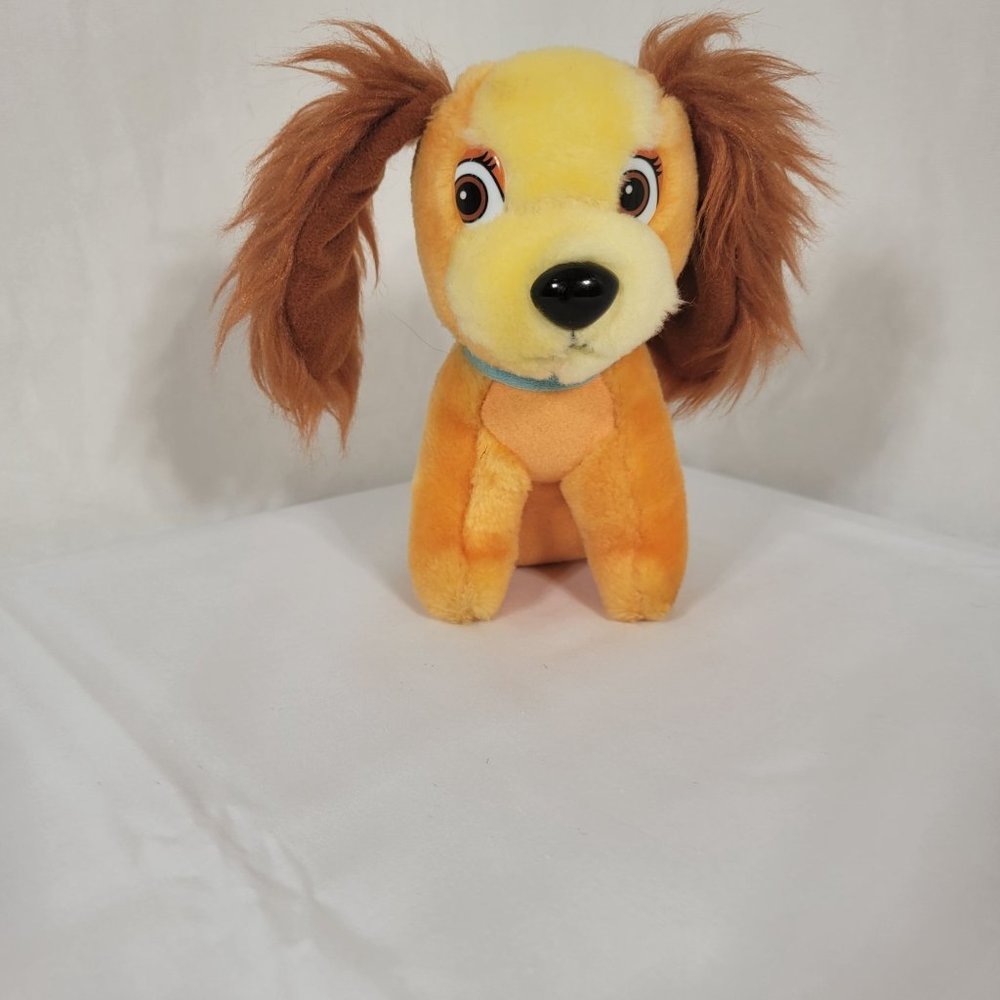 Walt Disney Productions Vintage Plus Lady and the Tramp Stuffed Animal 6"